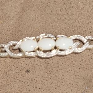 Opal 1.1 ctw sterling silver with yellow and 18k gold plated, 0.02 ctw